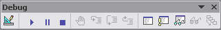 Кнопки панели Отладка